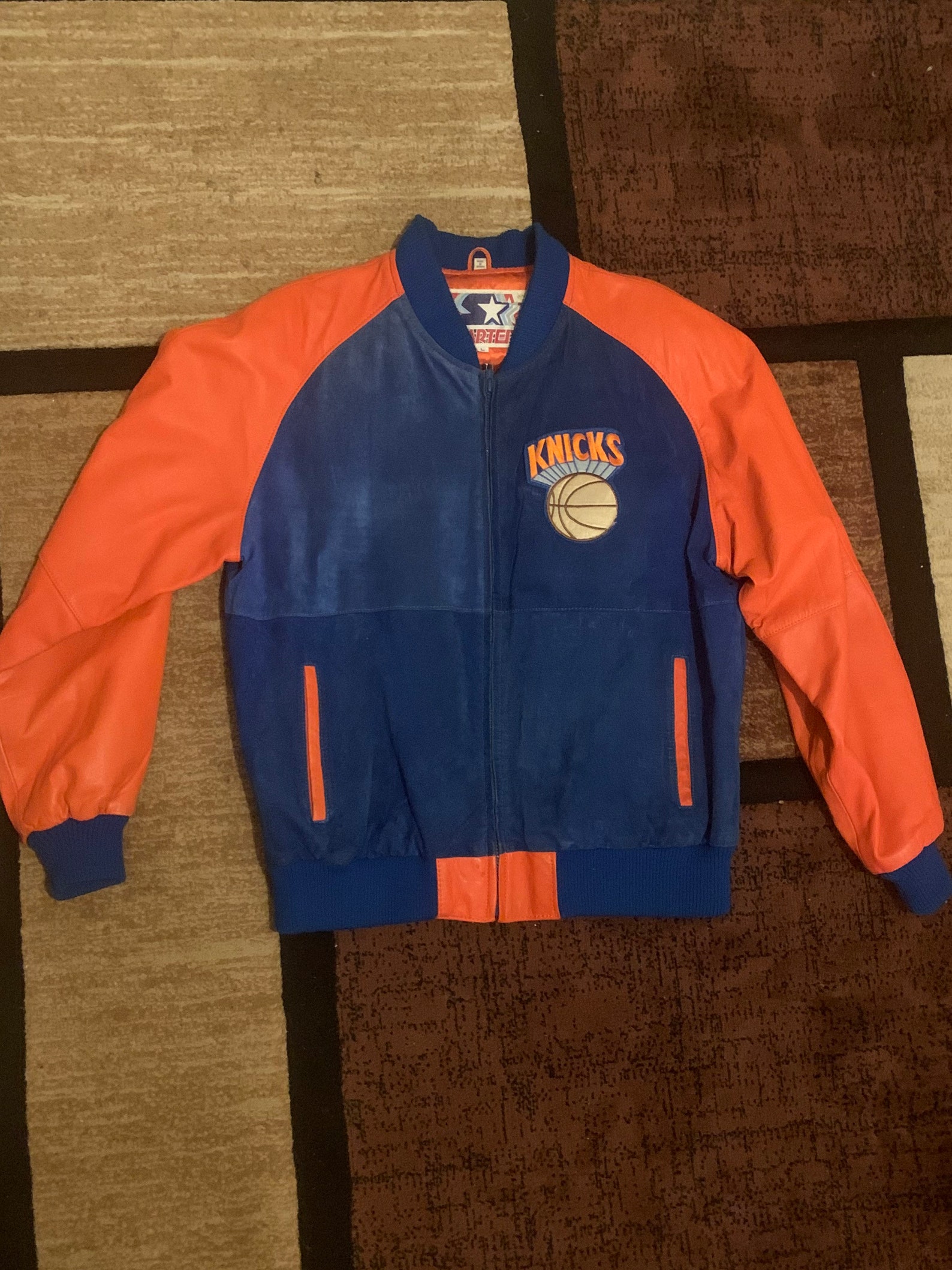 Vintage 90s New York Knicks Starter Suede Leather Varsity - Etsy