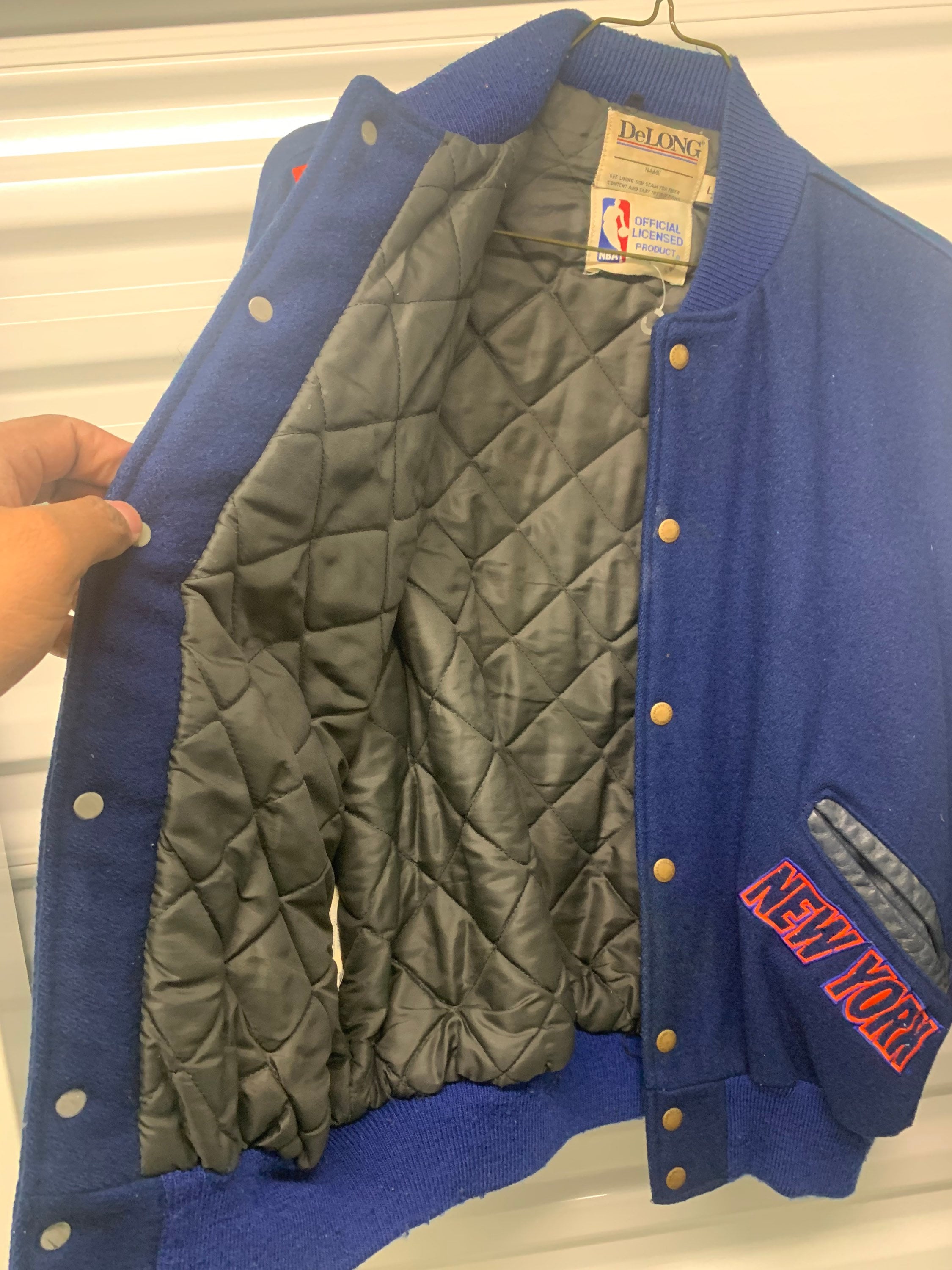 Vintage 90's New York Knicks Delong Varsity Jacket Men's Size