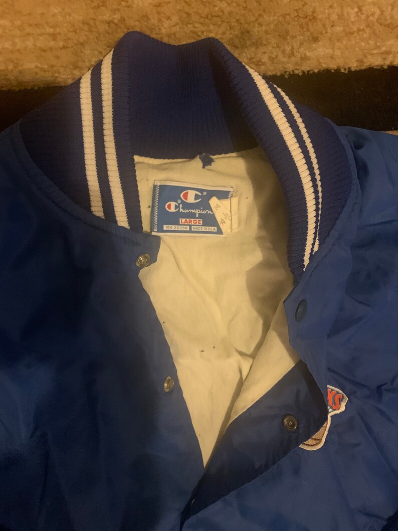Vintage 80\u2019s New York Knicks Champion Windbreaker Jacket Men\u2019s Large