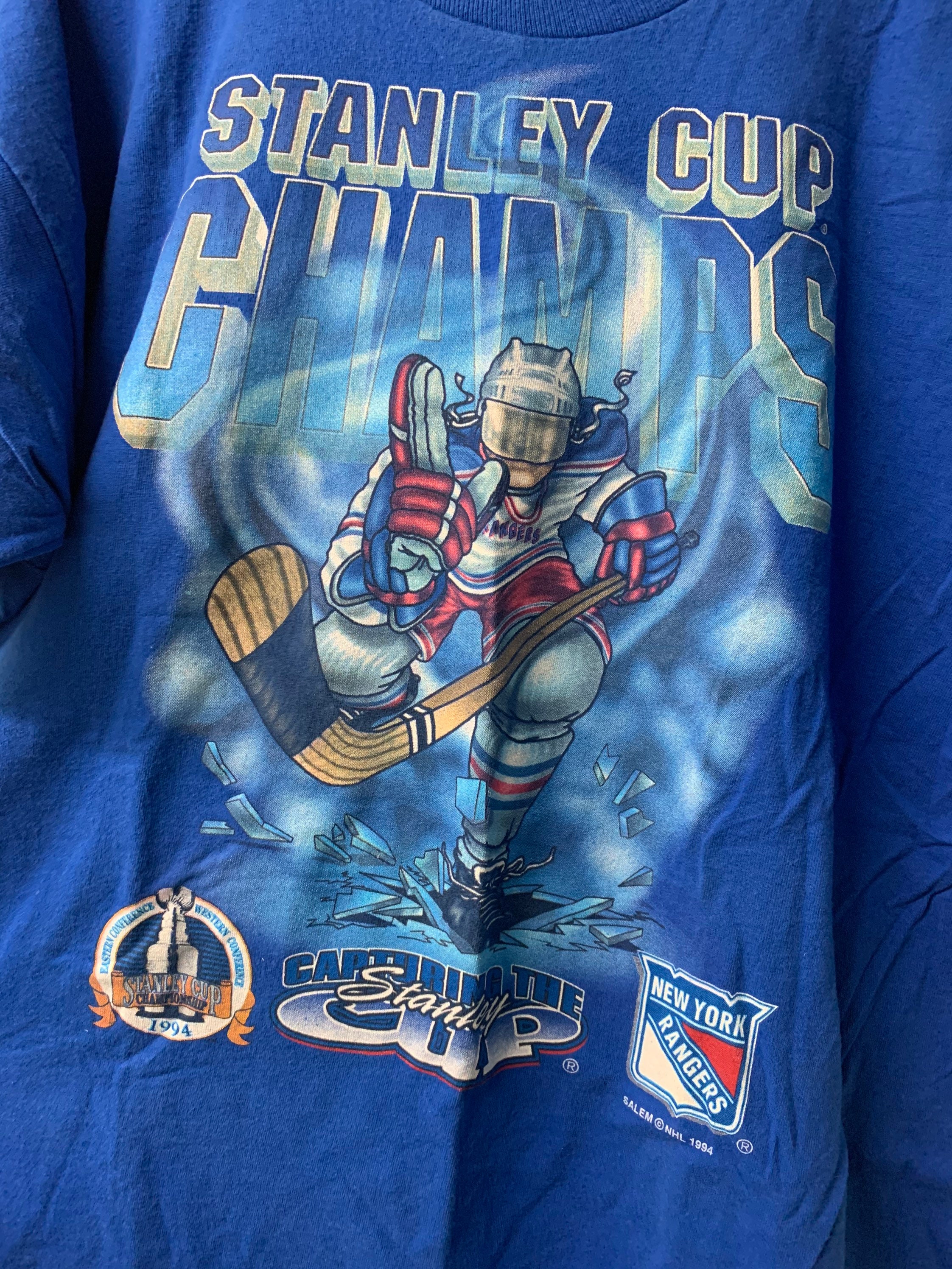 Buy Vintage 90s New York Rangers 1994 NHL Stanley Cup T-shirt Online in  India 