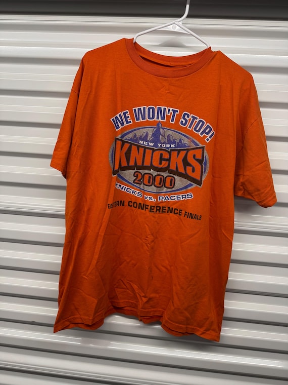 Vintage 90s NBA Playoffs T-shirt: Knicks Vs Pacers, 1999-2000