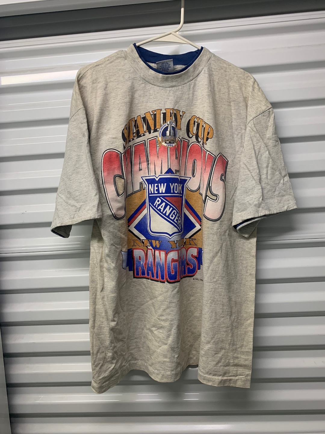 Vintage 90s New York Rangers 1994 NHL Stanley Cup Champion Starter T ...