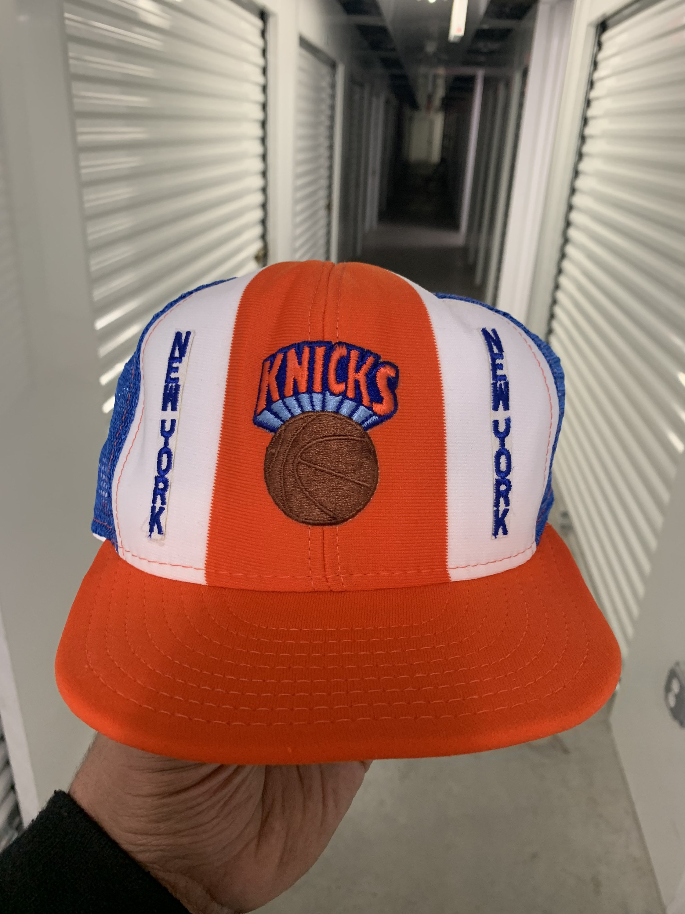 Vintage New York Knicks Snapback Hat Cap OSFA Competitor NBA Basketball Madison Square Garden MSG NYC Classic Blue 1990s 90s