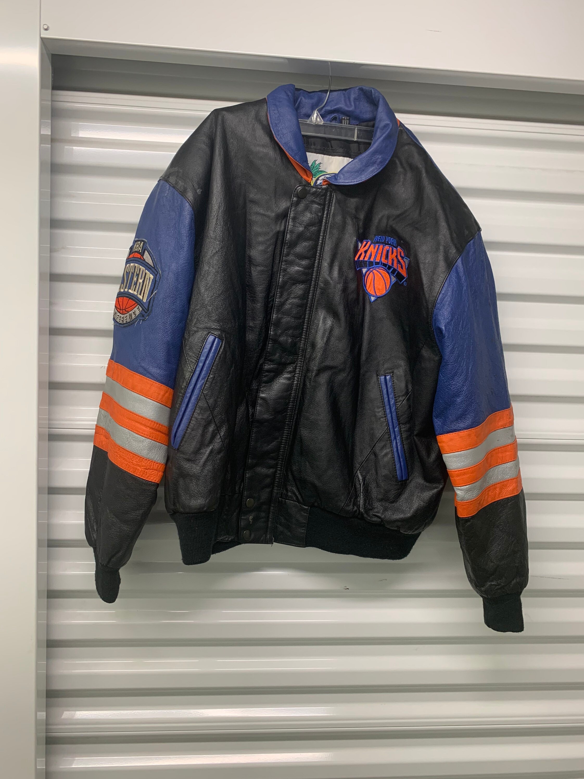 knicks leather jacket