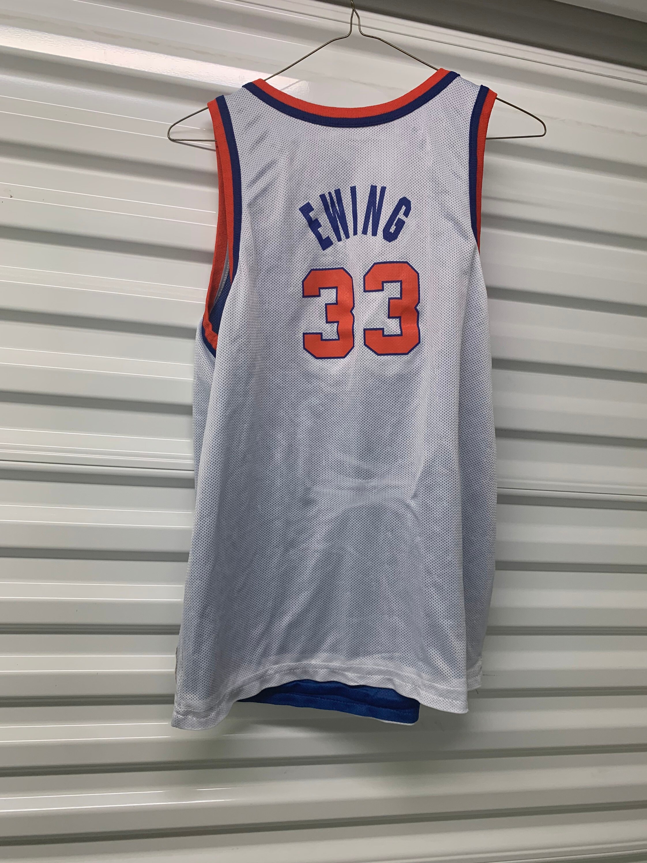 Vintage Champion Brand New York Knicks Patrick Ewing Jersey Size X-Lar –  Yesterday's Attic