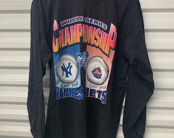 Vintage 2000 New York Yankees New York Mets Subway Series MLB World Series Long Sleeve T-Shirt Size Men’s Medium