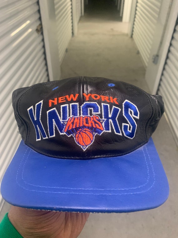 Vintage 90’s New York Knicks SnapBack Leather Sna… - image 1