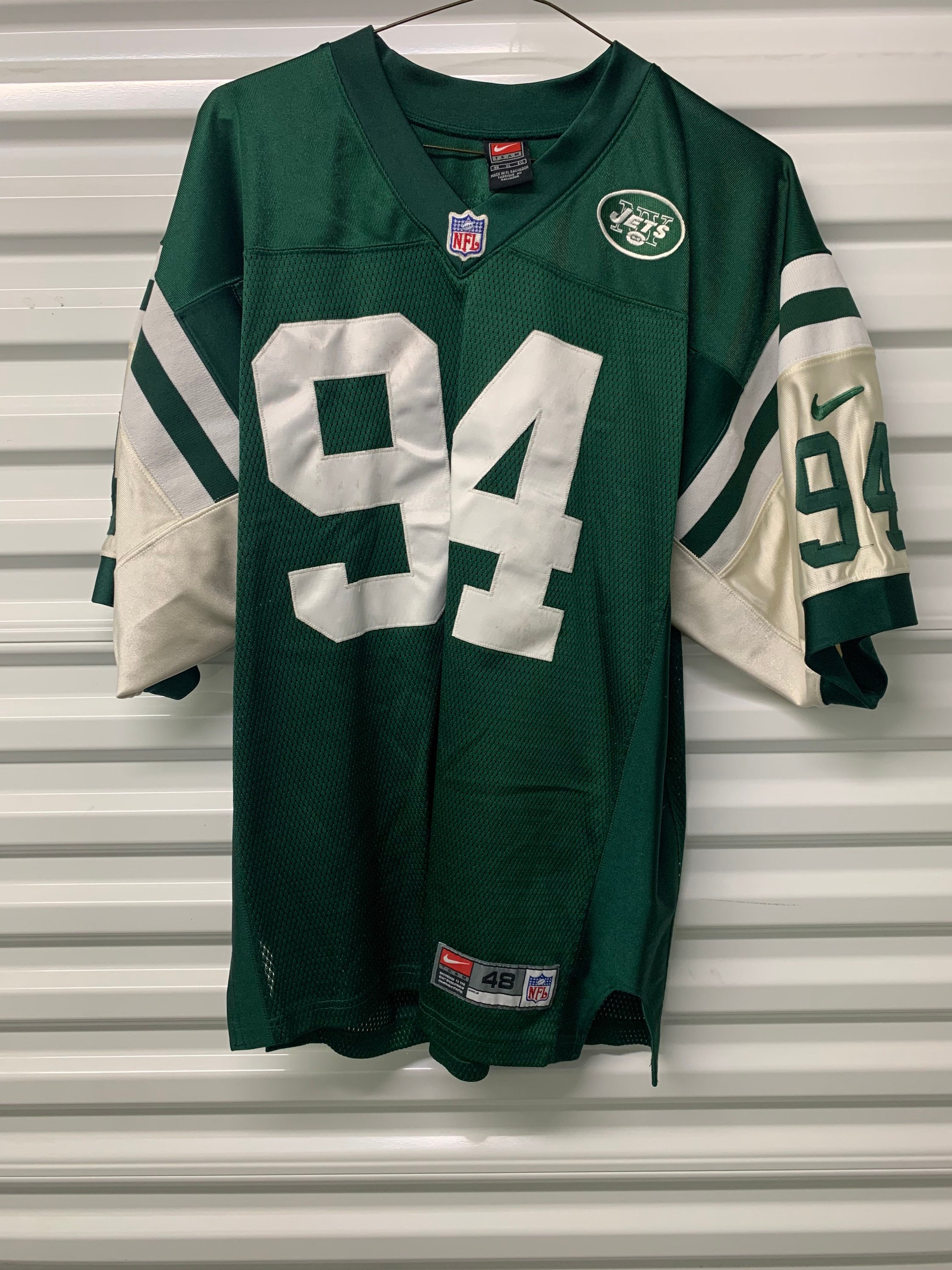 Vintage 90's New York Jets Nike John Abraham Men Size 48 Large - Etsy