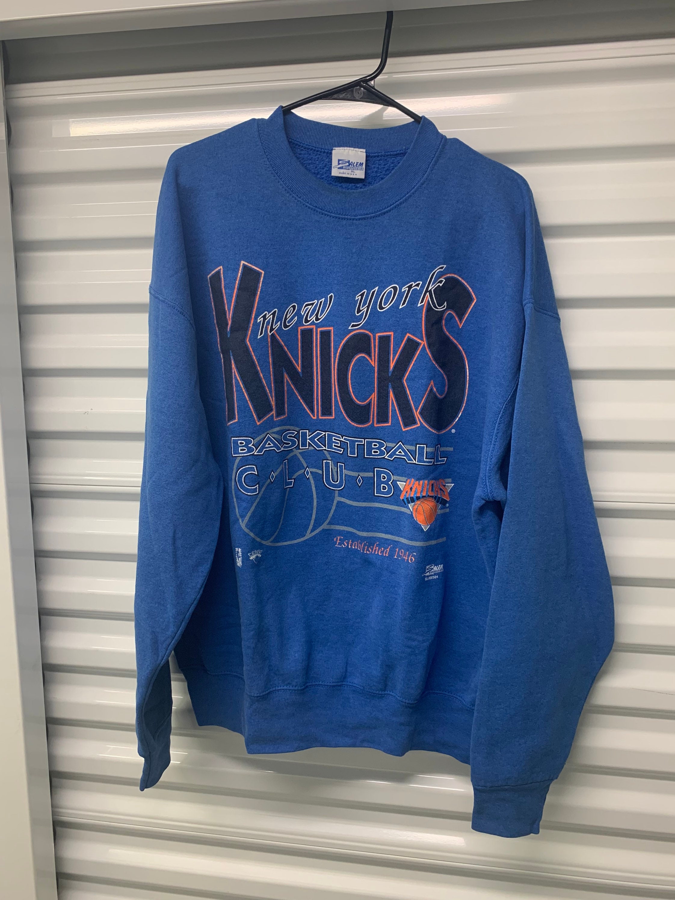 Vintage 90s New York Knicks Salem Sports Double Ribbed 