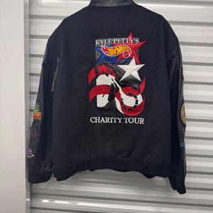 Vintage 90&#39;s Jeff Hamilton Kyle Perry NASCAR Hot Wheels Racing Leather Jacket Size Men&#39;s XL