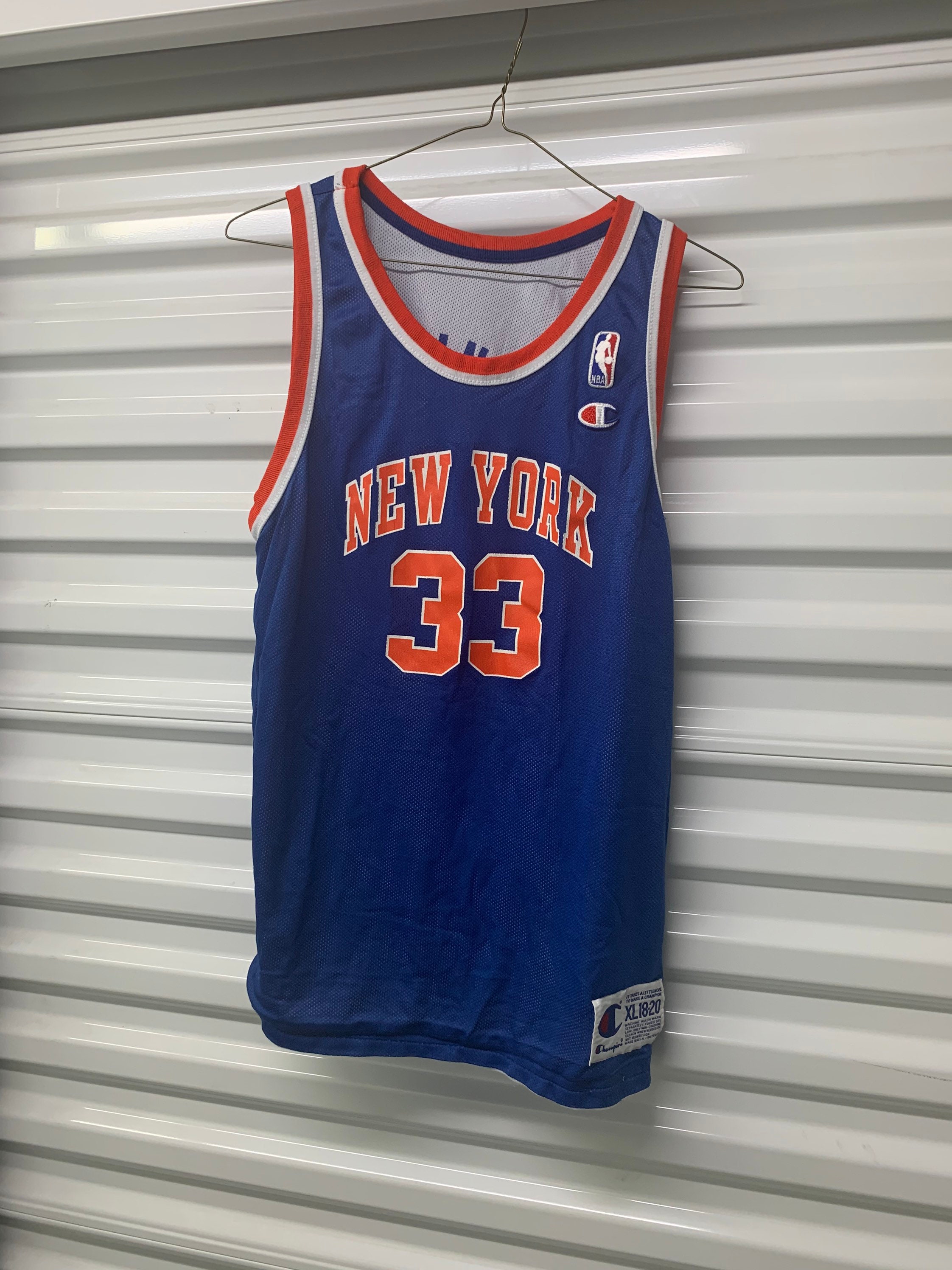 Vintage 90's New York Knicks Patrick Ewing Champion Reversible Jersey Size Boys XL 18-20