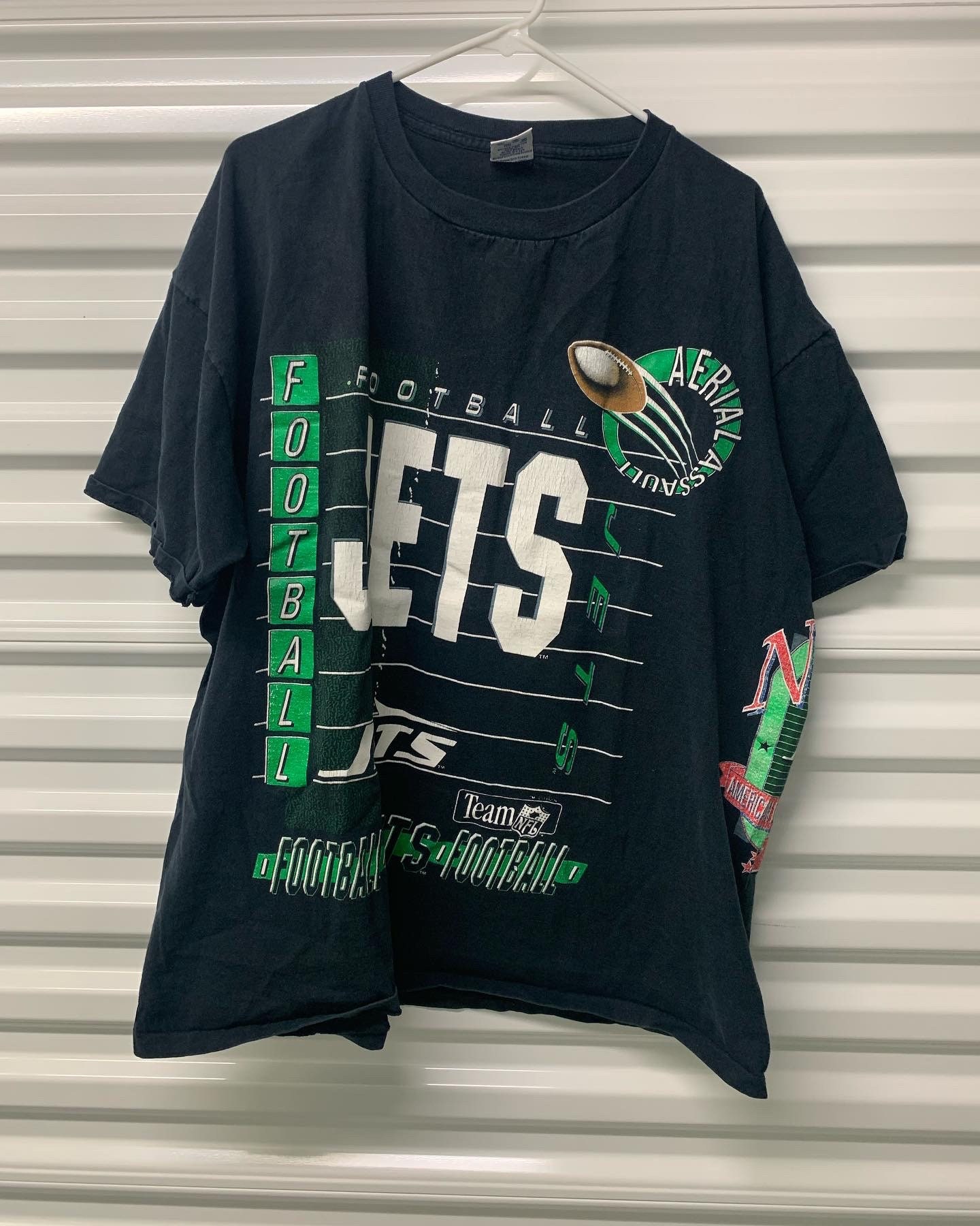 シャツ 80s football T-shirt NEW YORK JETS Vintage 80s New York Jets T-Shirt L Deadstock Garan 50/50 USA NFL