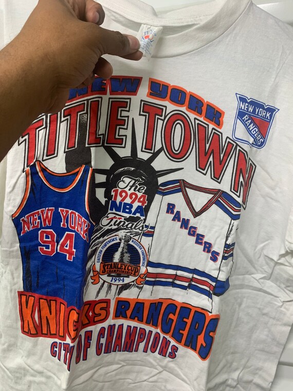 Vintage 90s New York Knicks New York Rangers 1994 NBA Finals 