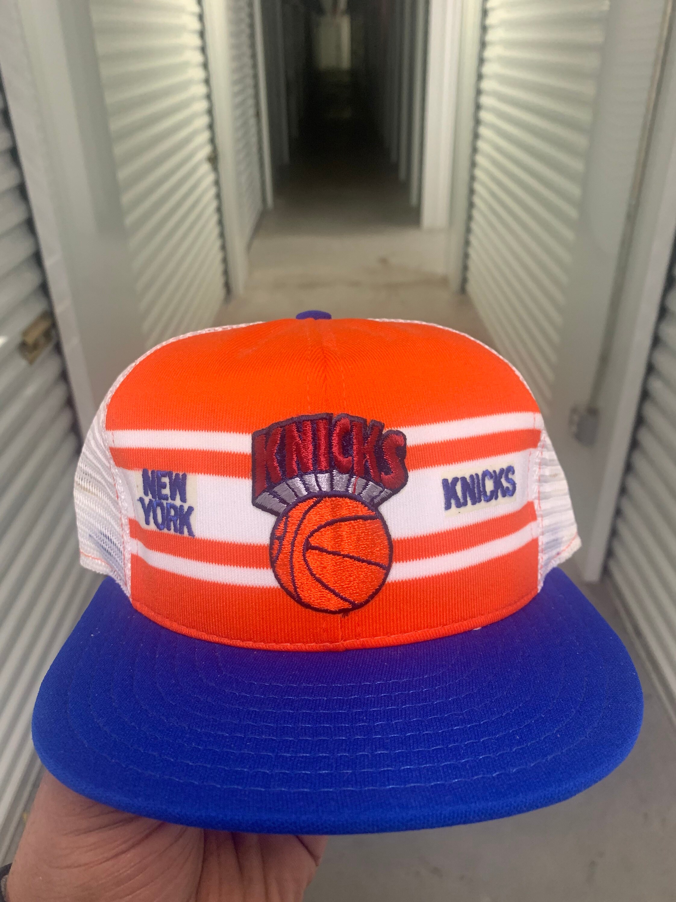 Vintage New York Knicks Snapback Hat Cap OSFA Competitor NBA Basketball Madison Square Garden MSG NYC Classic Blue 1990s 90s