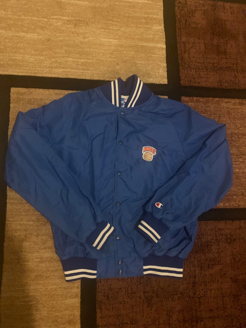 Vintage 80\u2019s New York Knicks Champion Windbreaker Jacket Men\u2019s Large
