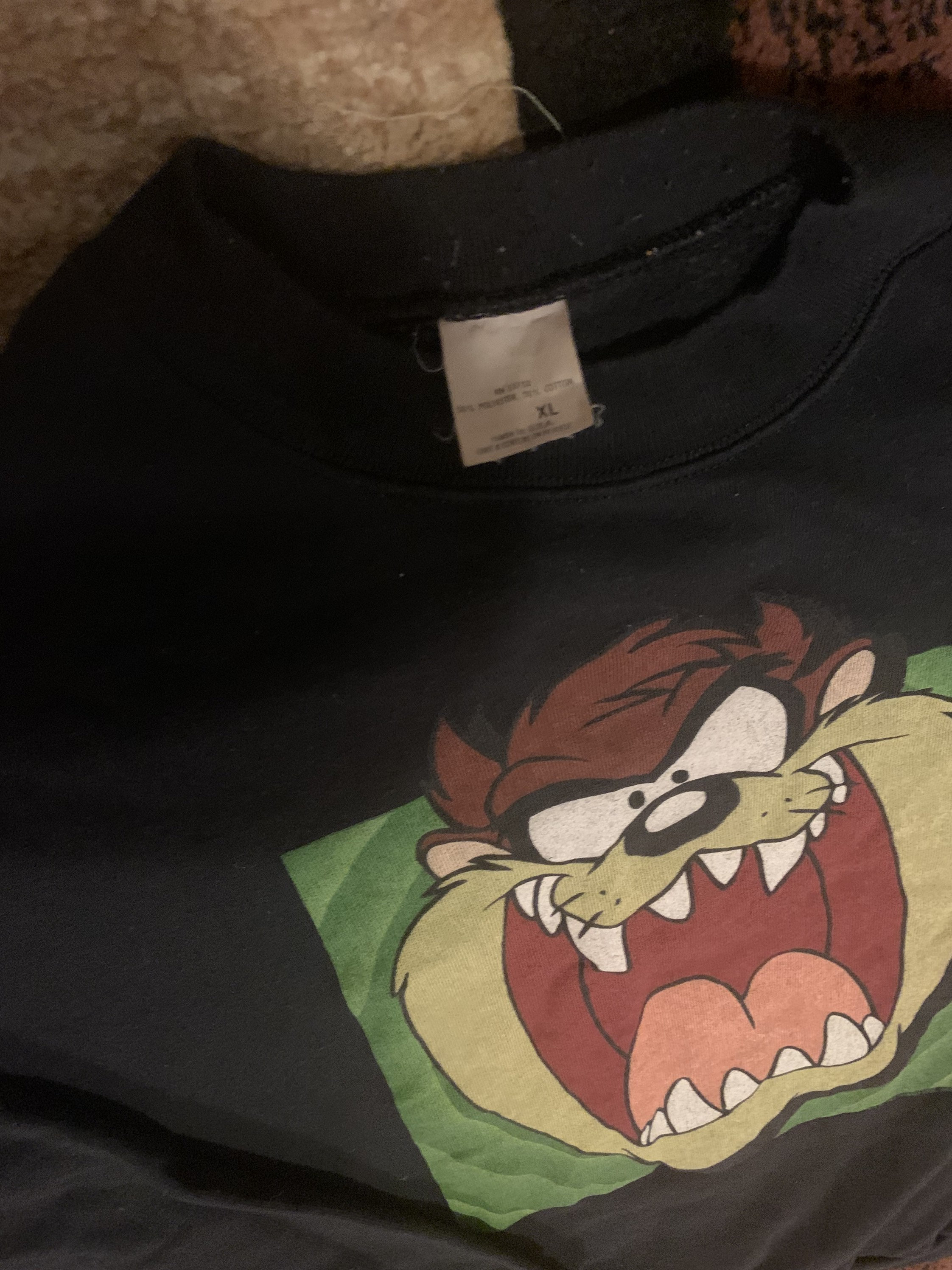 Vintage 90's Looney Tunes Tasmanian Devil Sweatshirt Men's XL - Etsy