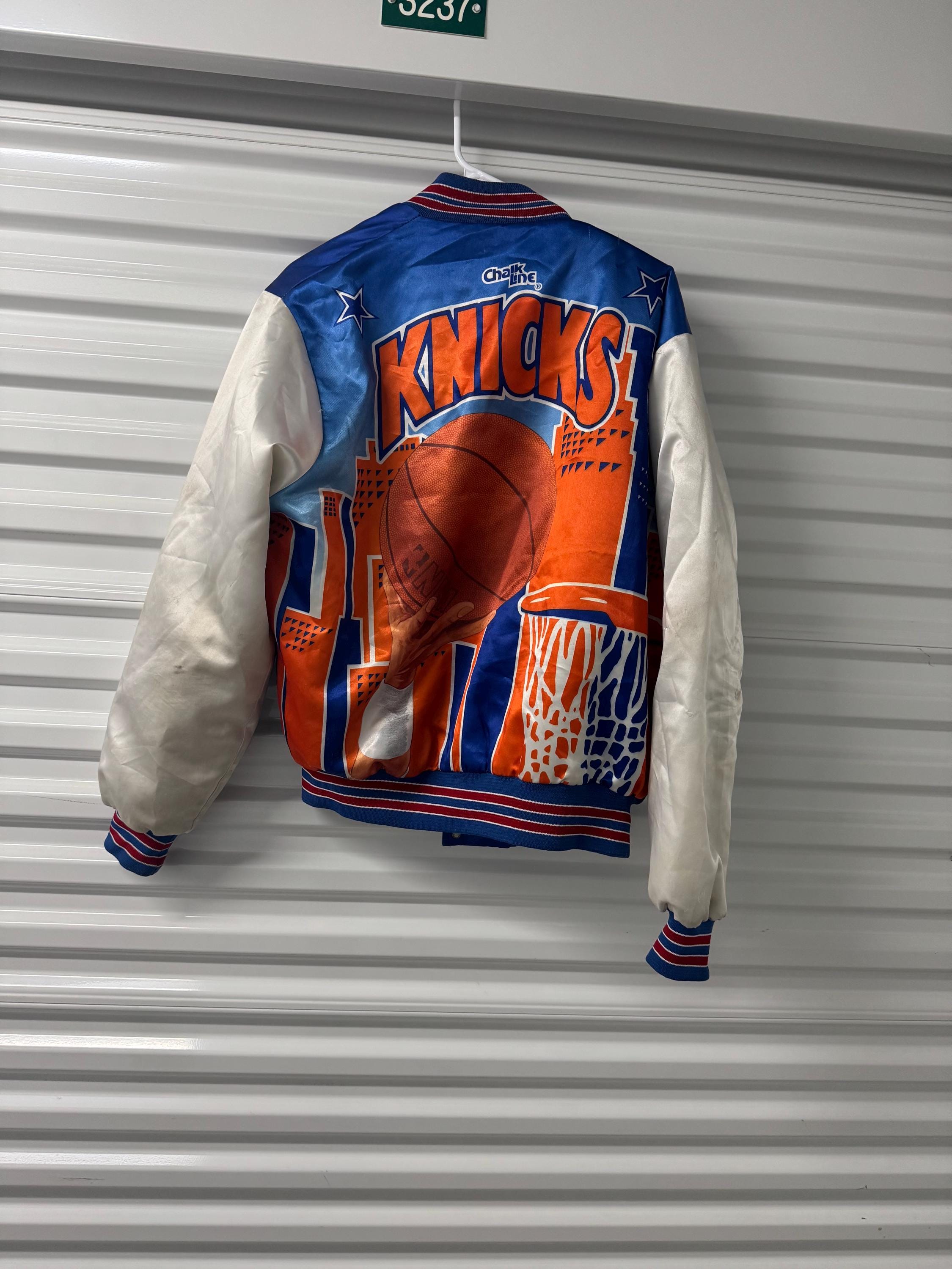 Vintage 90's New York Knicks Chalkline Fanimation Satin Jacket