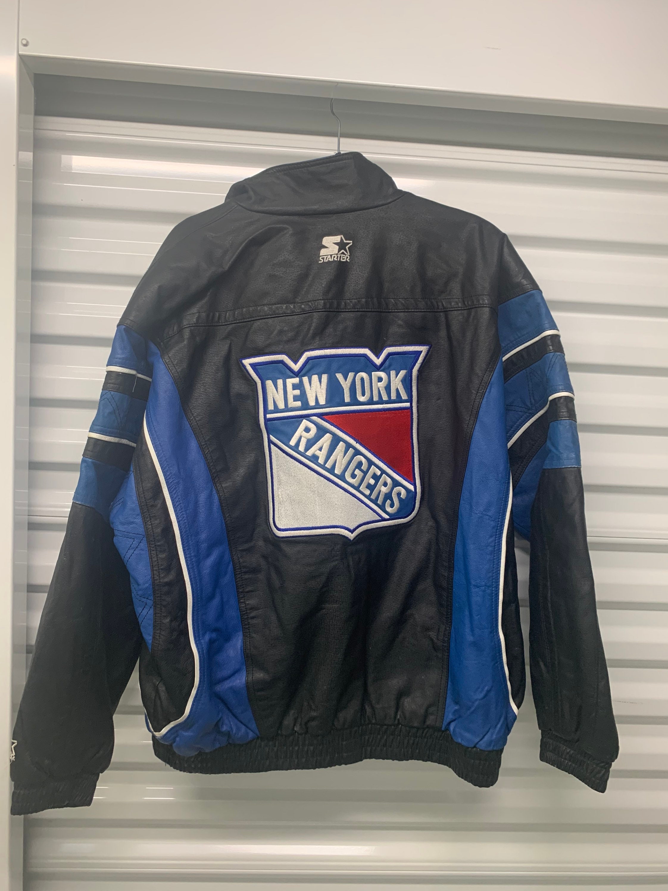 Vintage 90s New York Rangers Jeff Hamilton Leather Varsity -  Finland
