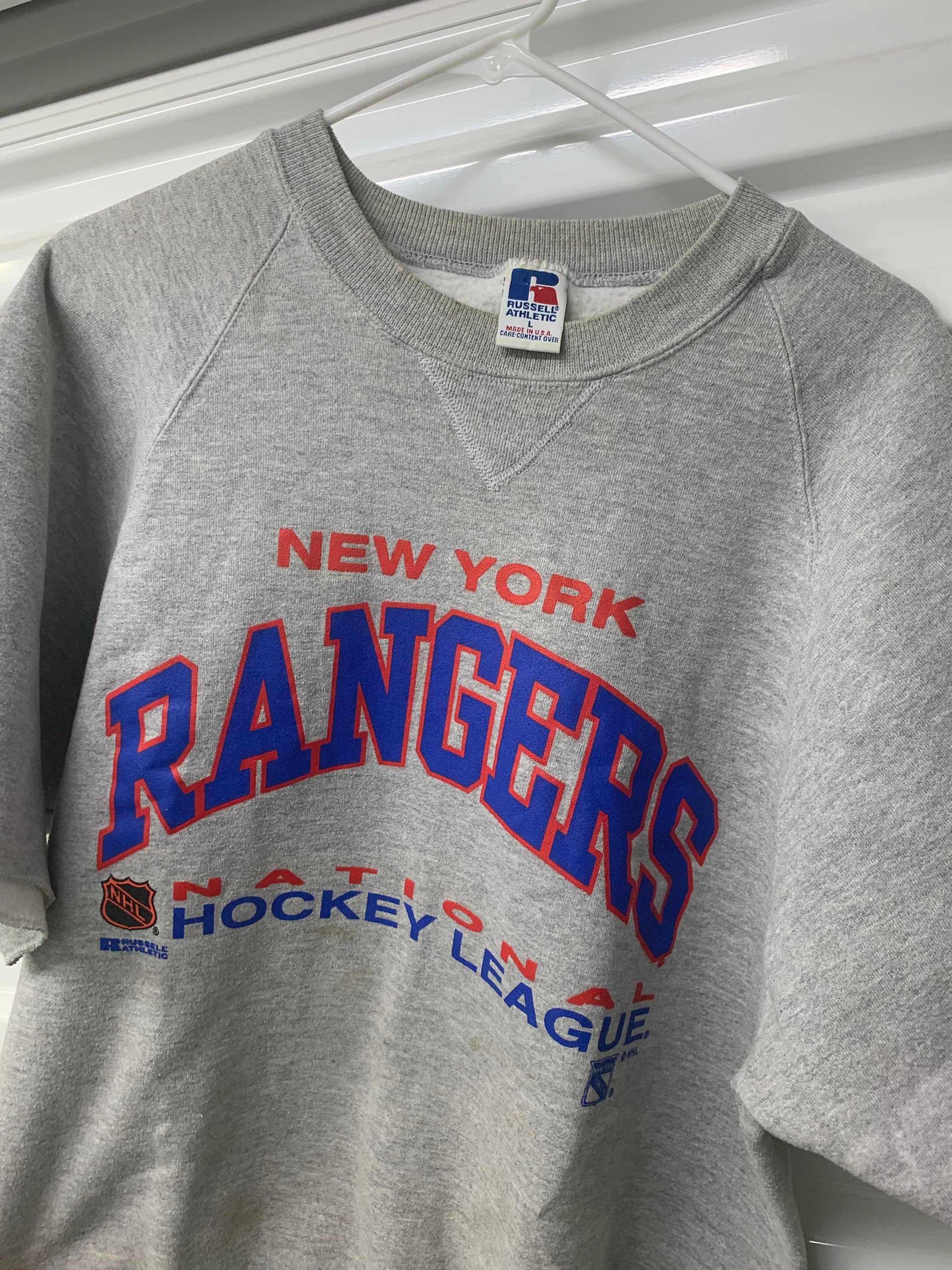 Vintage 90s New York Rangers Russell Cut off Sweatshirt Size -  Denmark