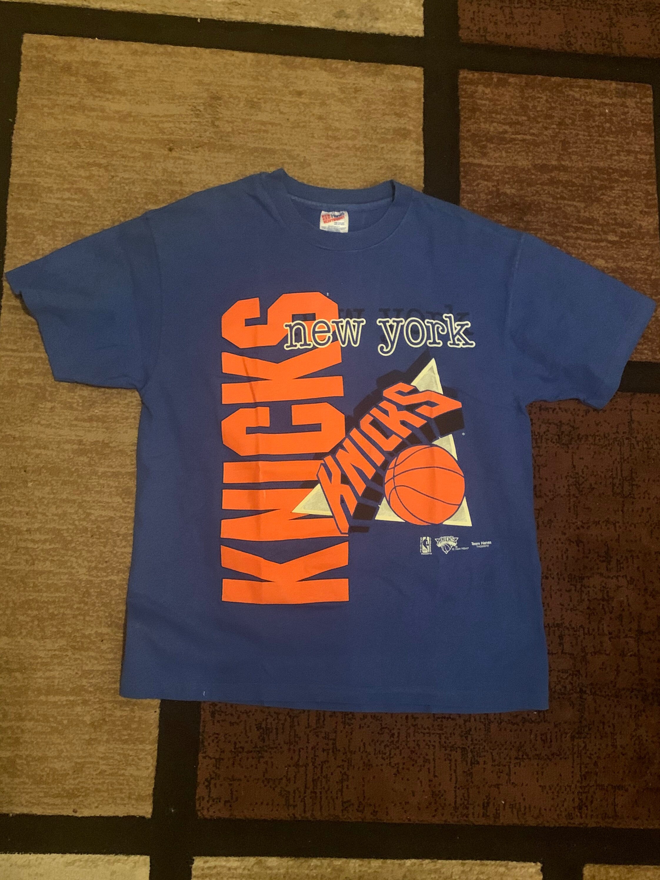 Vintage 90's New York Knicks Ringer T-Shirt Men's Large