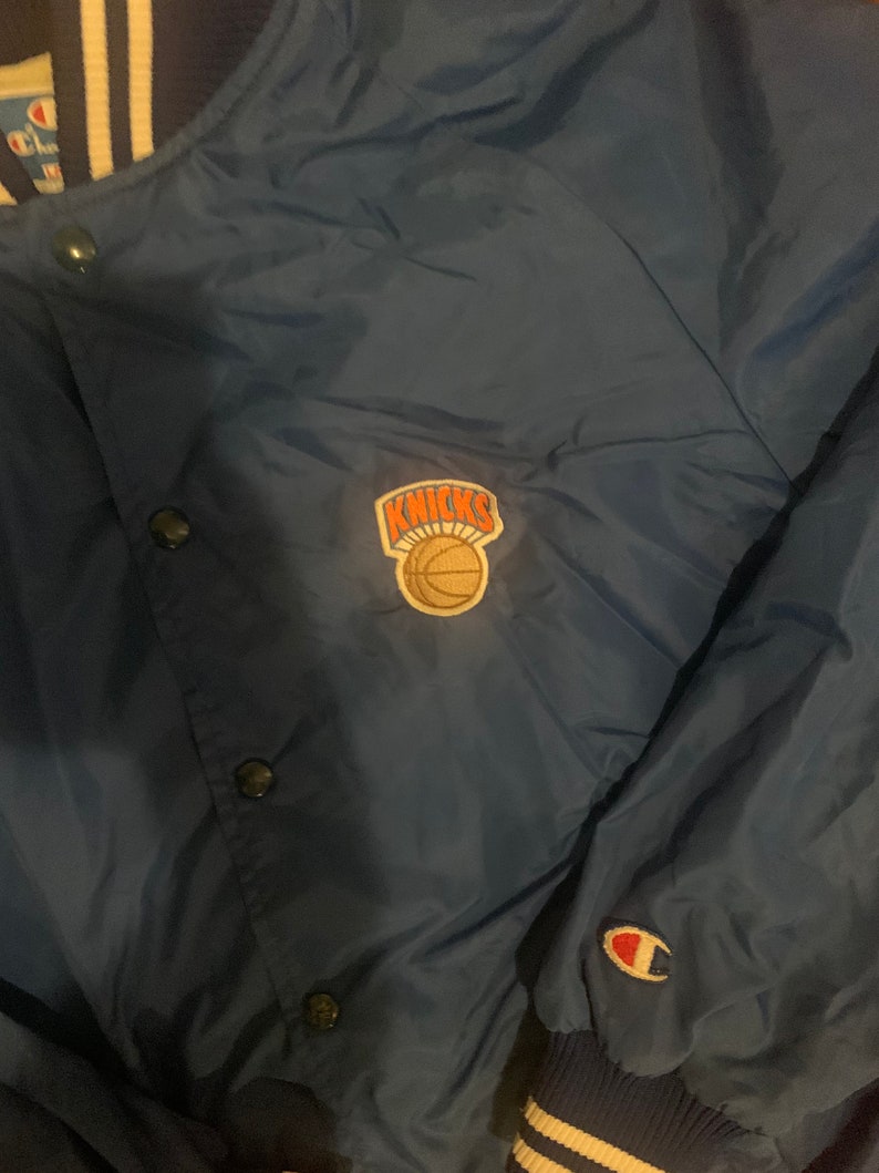 Vintage 80\u2019s New York Knicks Champion Windbreaker Jacket Men\u2019s Large