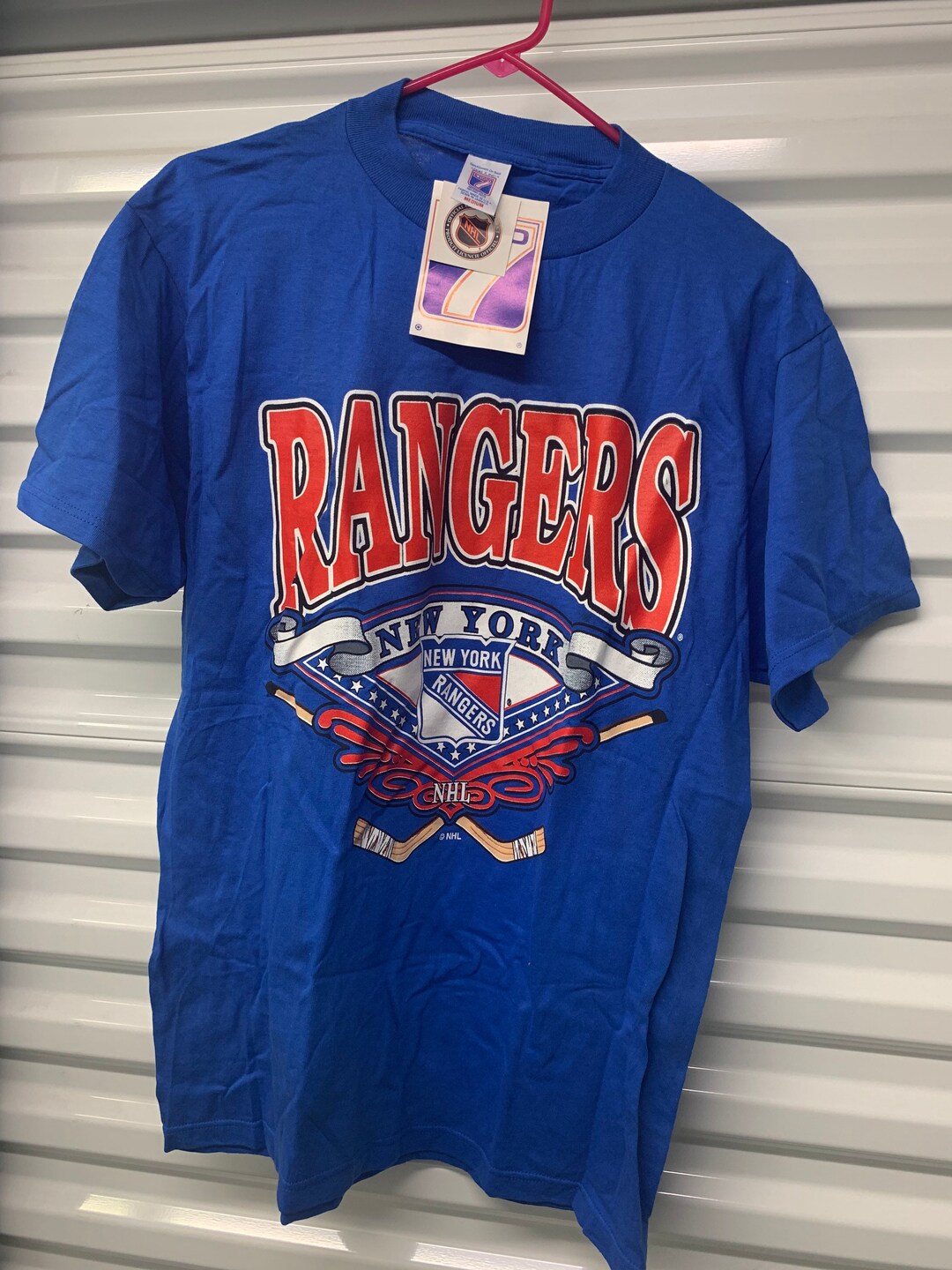 90s USA製 NEW YORK RANGERS フットボールシャツ　アメフト Vintage 90's New York Rangers Logo 7 T-shirt Men's Medium - Etsy
