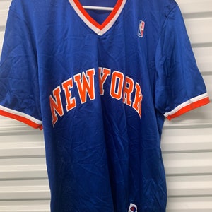 Vintage 90’s New York Knicks Champion Authentic Warm Up Shooting Shirt Men Large