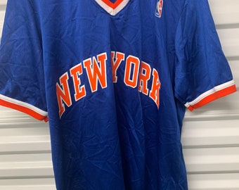 Vintage 90’s New York Knicks Champion Authentic Warm Up Shooting Shirt Men Large