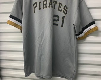 Vintage Pittsburgh Pirates Roberto Clemente Throwback Baseball Jersey