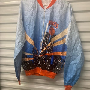 Vintage 80’s New York Knicks Tyvek Windbreaker Jacket Men XXL