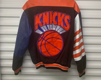 Vintage 90s New York Knicks Jeff Hamilton Varsity Leather 