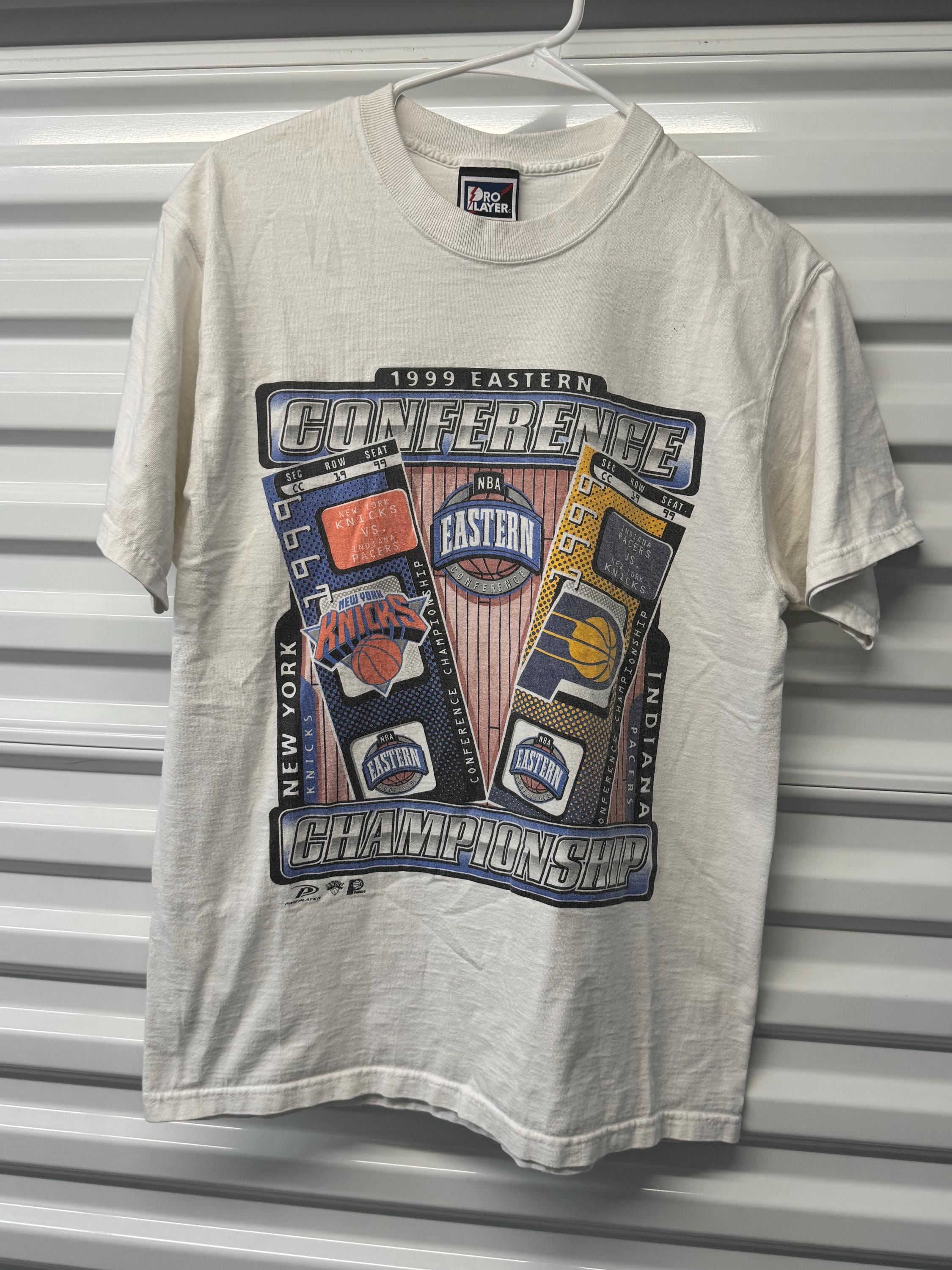 Vintage 90s NBA Playoffs T-shirt: Knicks Vs Pacers, 1999 Eastern