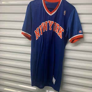 Vintage 90’s New York Knicks Champion Authentic Warm Up Shooting Shirt Men Large