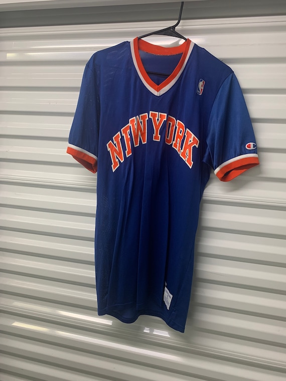 Vintage 90s New York Knicks Champion Authentic Warm up Shooting Shirt Men Large Etsy