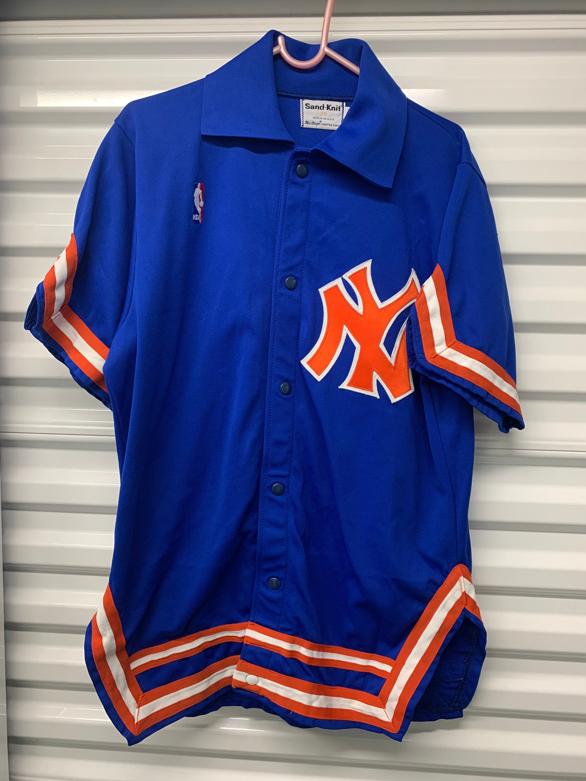 Kids NY Knicks (Patrick Ewing) #33 Vintage 80s Sand Knit NBA