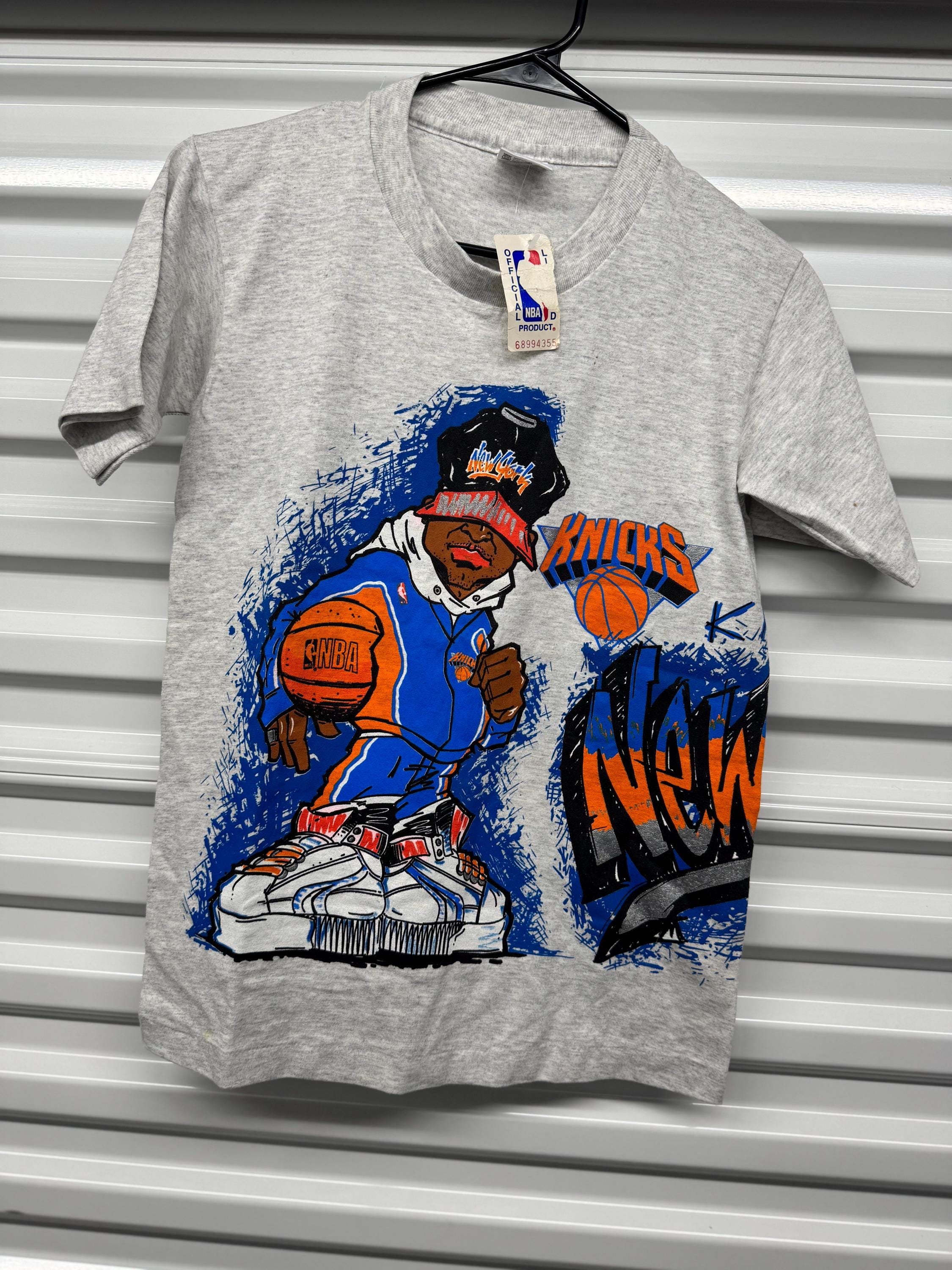 Vintage 90's New York Knicks Graffiti T-shirt Size Boys Large - Etsy