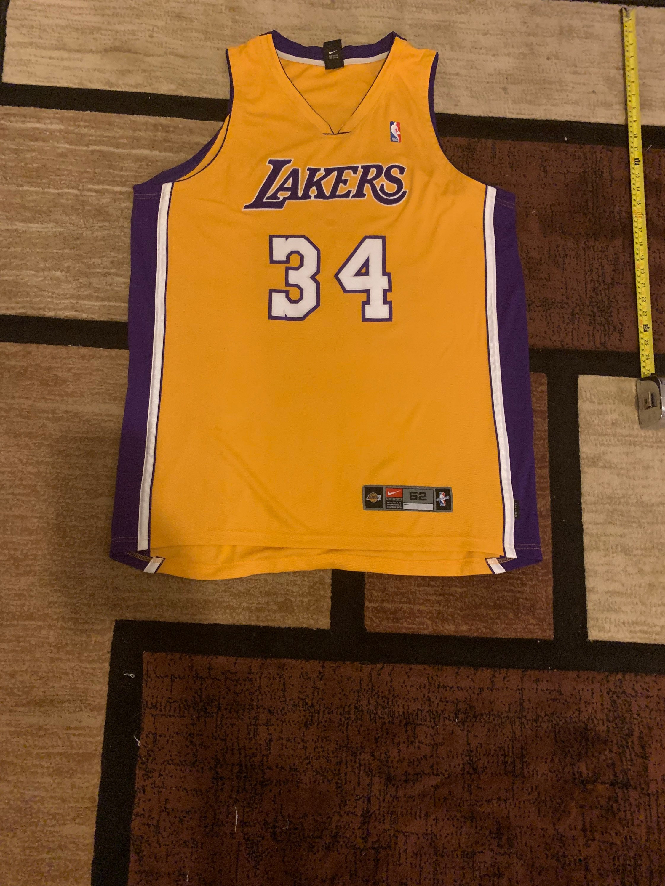Nike NBA All Star Game LA Lakers Shaquille O'Neal #34 Jersey Size XXL.
