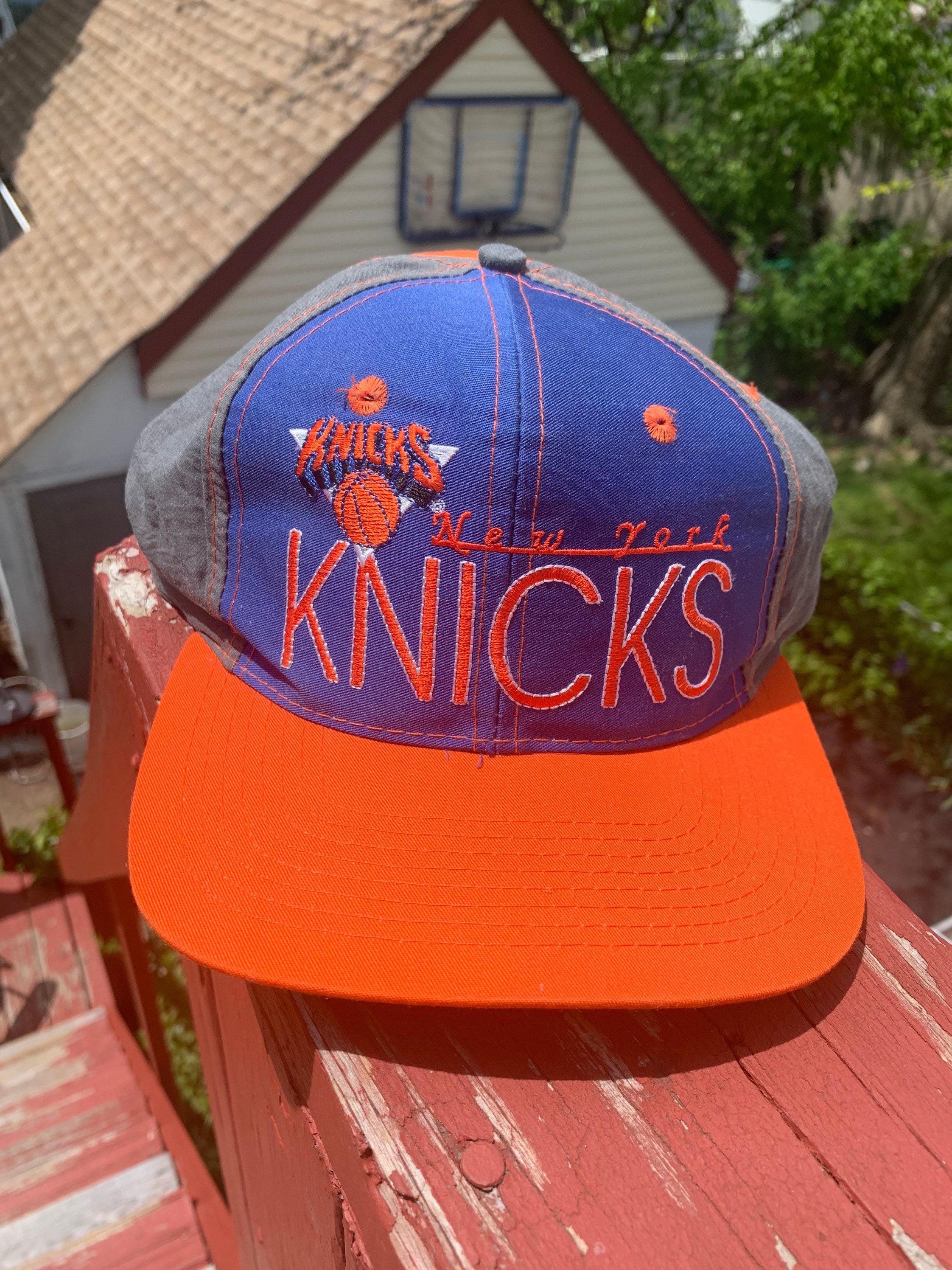 Vintage New York Knicks Snapback Hat Cap OSFA Competitor NBA Basketball Madison Square Garden MSG NYC Classic Blue 1990s 90s