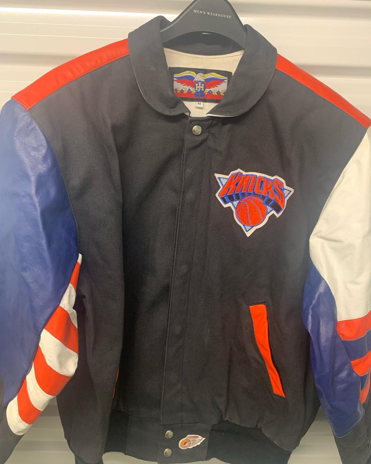 Maker of Jacket Black Leather Jackets NBA Jeff Hamilton New York Knicks