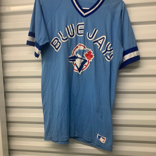 Vintage 90’s Toronto Blue Jays Sand Knit MLB Jersey Men’s Size XL