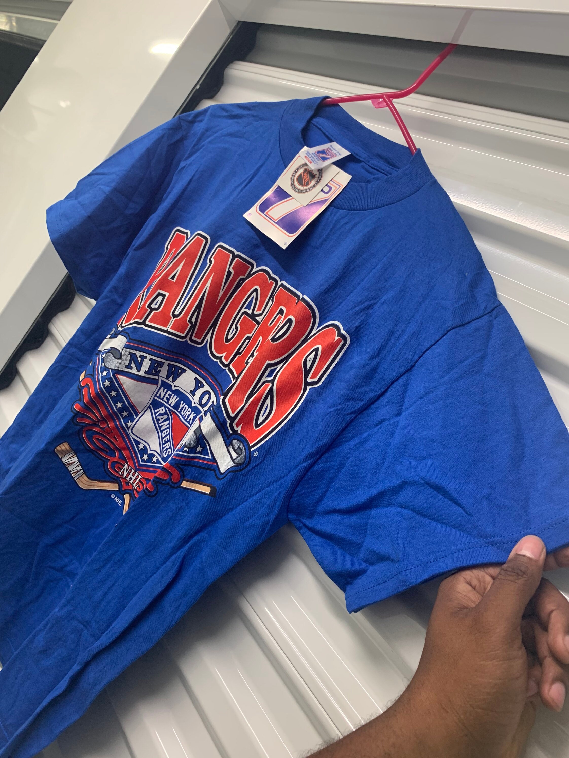 90s USA製 NEW YORK RANGERS フットボールシャツ　アメフト Vintage 90's New York Rangers Logo 7 T-shirt Men's Medium - Etsy