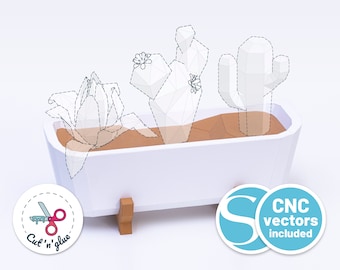 Flower box SOLO! – DIY Papercraft, lowpoly, origami, flowers, plants, paper sculptures
