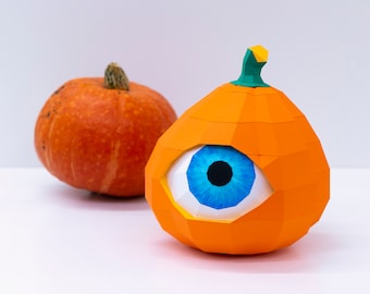 Eyed Halloween pumpkin – DIY origami