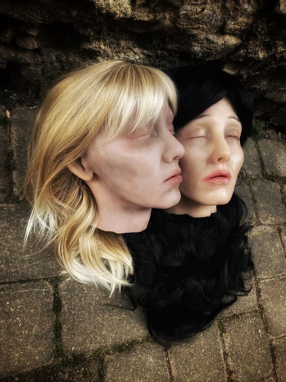 Hyper realistic severed human head out of silicone with hair Etsy