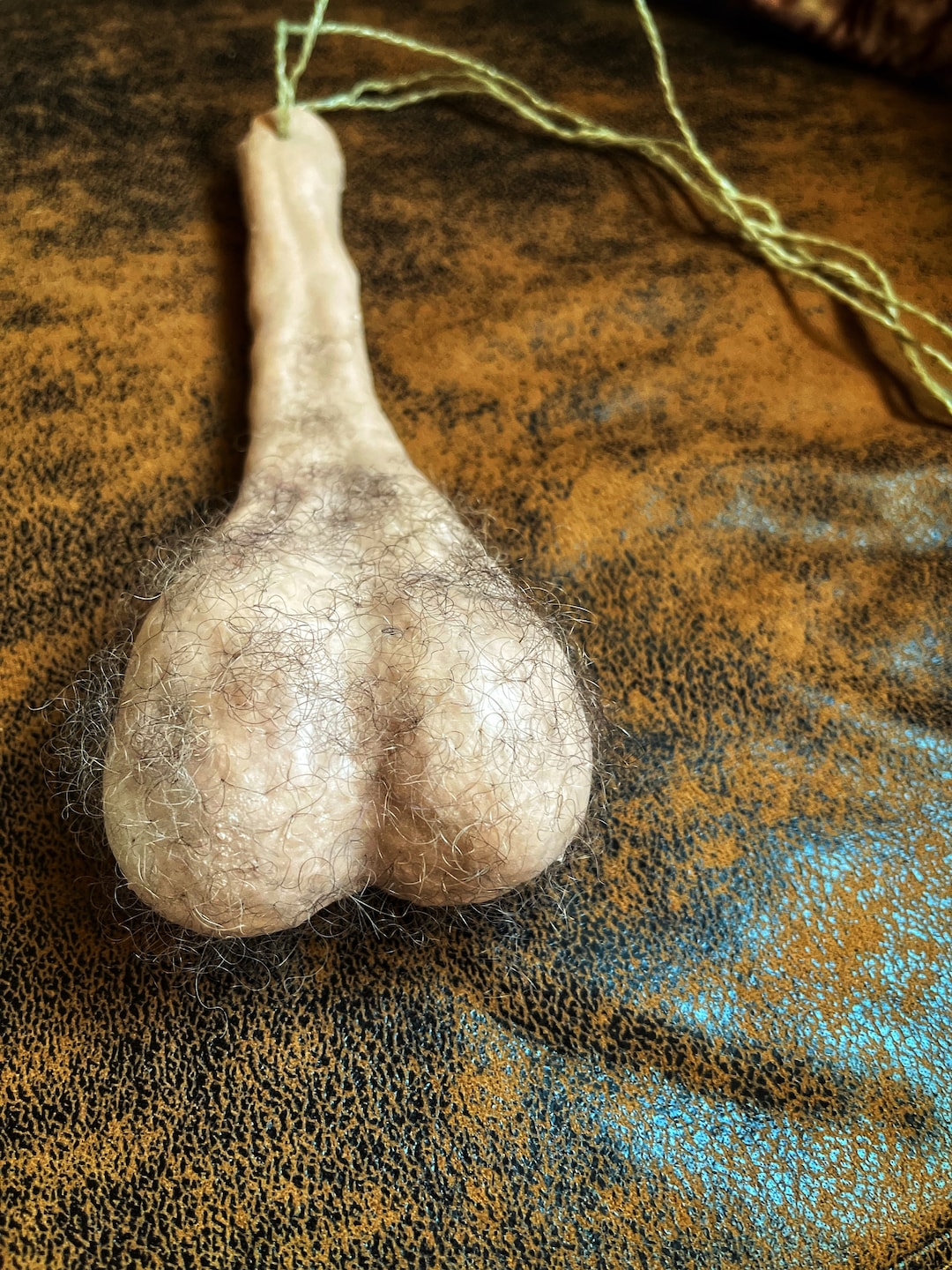 Silicone Balls Testicles Prank Big Flexible Hairy Fun Prop Hoden