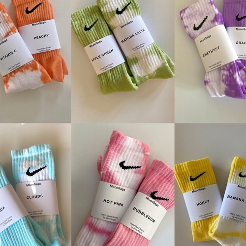 Nike Tie Dye Socks Custom Nike Crew Socks - Etsy