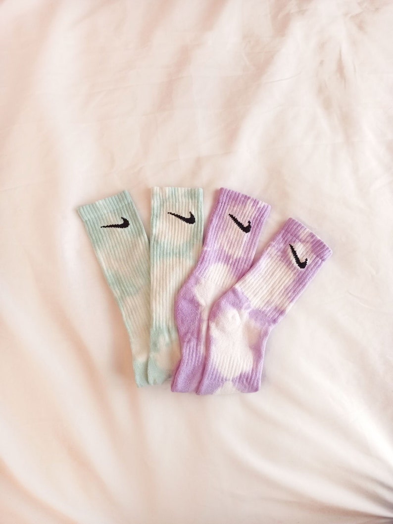 Custom Tie Dye Nike Crew Socks Pastel Socks Colorful Socks | Etsy