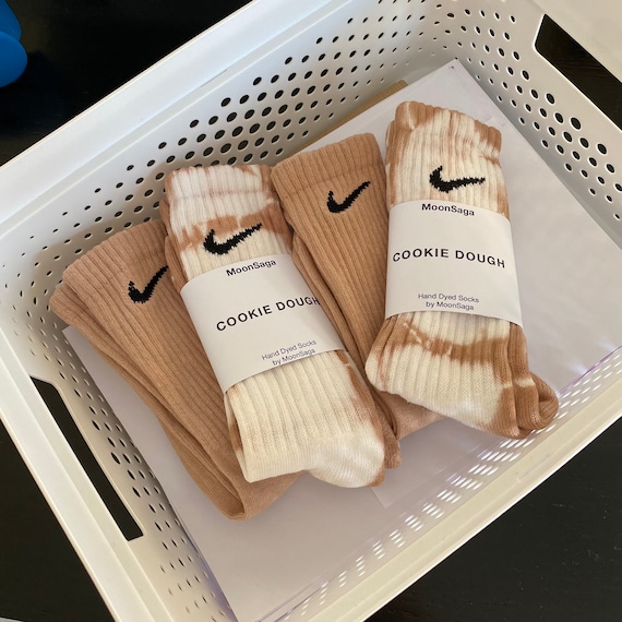 Custom Hand Dyed Nike Brown Sockseveryday -