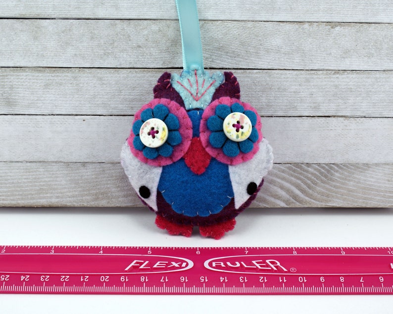 Owl Christmas Holiday Felt Ornament