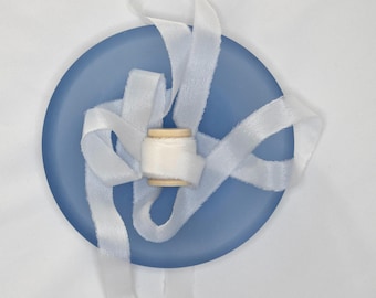 Snow White Silk Ribbon: 3 Yards Crepe Silk with Frayed Edges